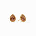 Pave Teardrop Stud Earrings in Garnet by Julie Vos