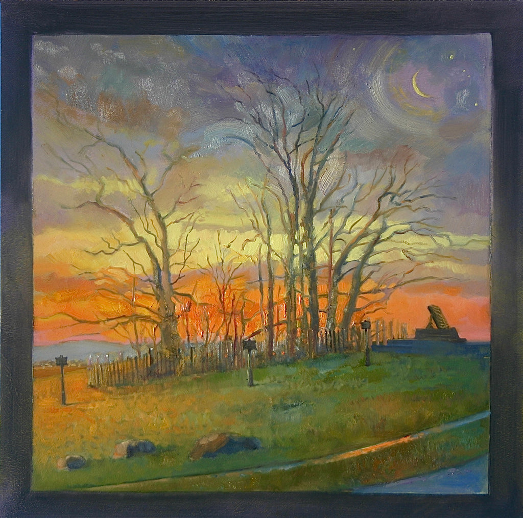 Autumn Afterglow Beyond Copse of Trees by Jonathan Frazier