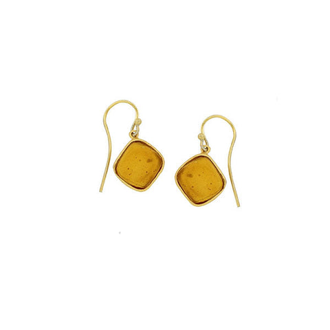 Bubble Diamonds Wire Earrings - Amber by Michael Michaud
