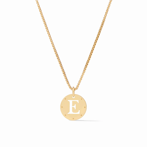 Monogram Delicate Letter E Necklace by Julie Vos