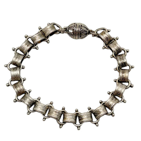 Silver Book Chain Bracelet by Loni Paul