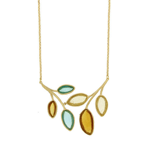 Sage 16 Inch Adjustable Leaf Necklace by Michael Michaud