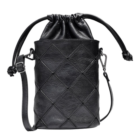 Payne Leather Crossbody in Black