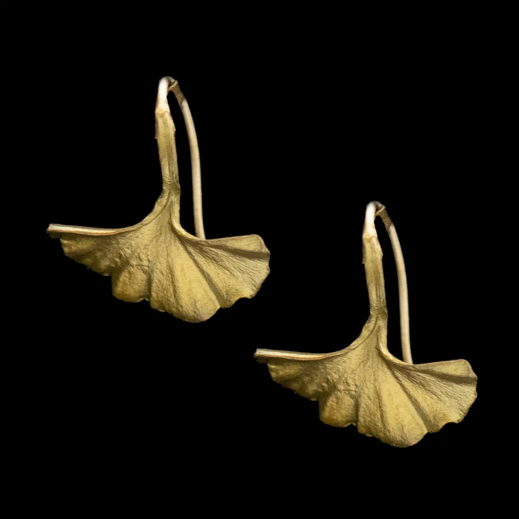 Ginkgo Large Wire Earrings by Michael Michaud