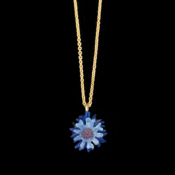 Cornflower 16 inch Adjustable Pendant Necklace by Michael Michaud