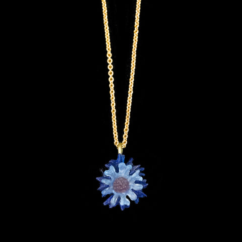 Cornflower 16 inch Adjustable Pendant Necklace by Michael Michaud