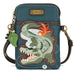 Alligator A CellPhone Crossbody in Turquoise by Chala