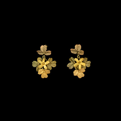 Wood Sorrel Long Post Earrings by Michael Michaud