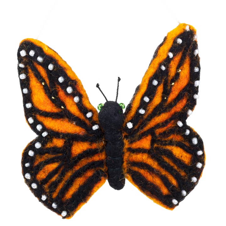 Monarch Butterfly  Wool Ornament