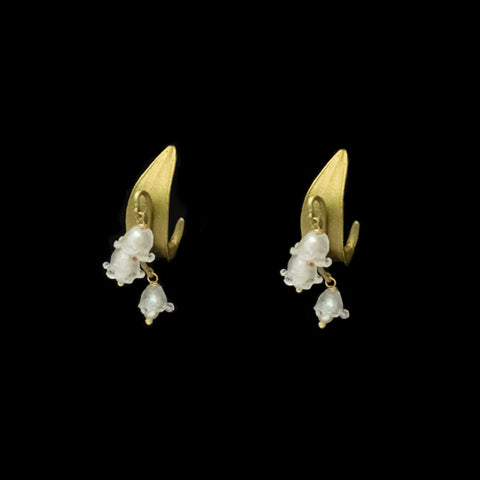 Lily of the Valley Hoop Post Earrings by Michael Michaud