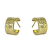 Sterling Silver Hammered Wide Hoop Earrings with 18k Gold