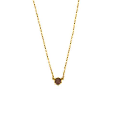Bubble 16 Inch Adjustable Dainty Pendant Necklace - Dark Purple by Michael Michaud