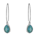Sterling Silver Hoop Earrings with Turquoise
