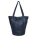 Kent Leather Tote in Indigo