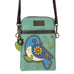 Blue Bird Cellphone Crossbody in Teal