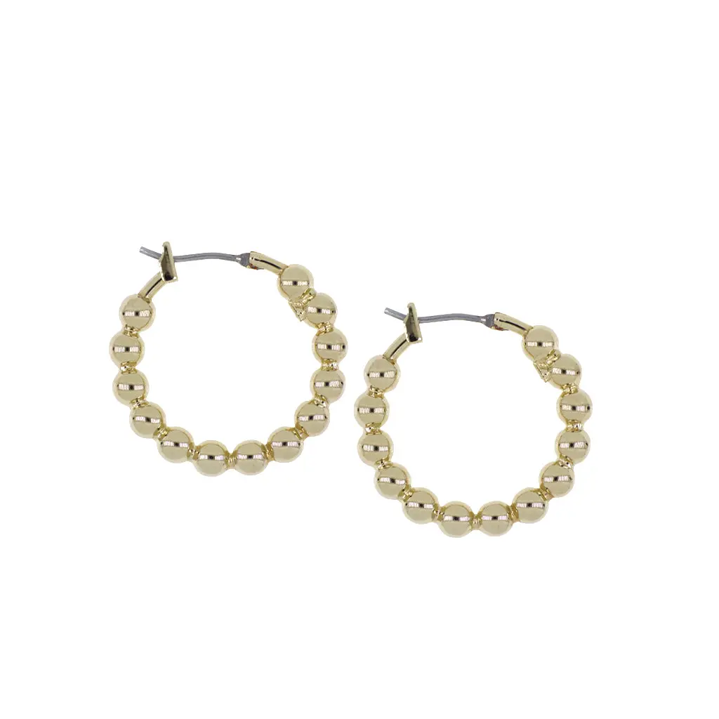 Beaded Collection Small Hoop Earrings by John Medeiros