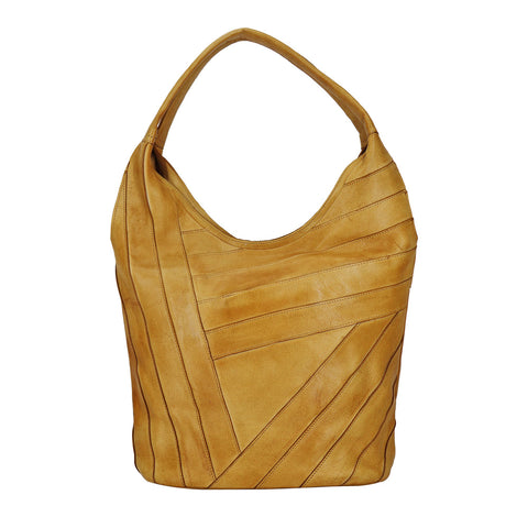 Kiki Leather Shoulder Bag in Camel