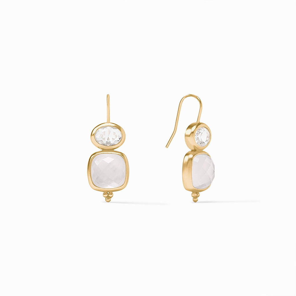 Kaleidoscope Earrings in Iridescent Clear Crystal by Julie Vos