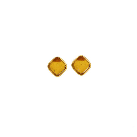 Bubble Diamonds Post Earrings - Amber by Michael Michaud