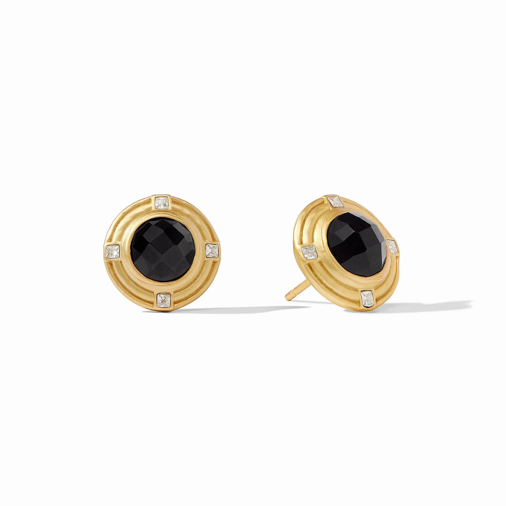 Astor Stone Obsidian Black Stud Earrings by Julie Vos