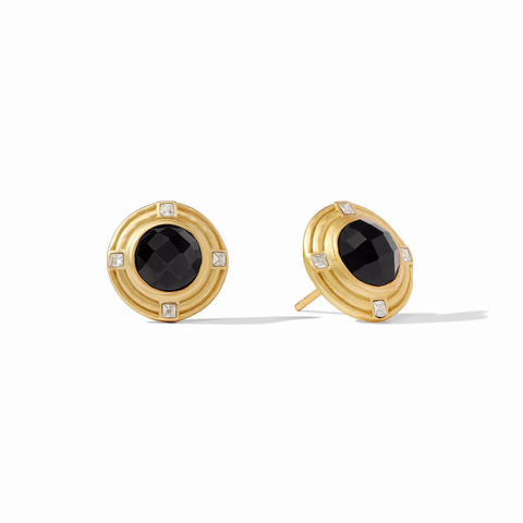 Astor Stone Obsidian Black Stud Earrings by Julie Vos