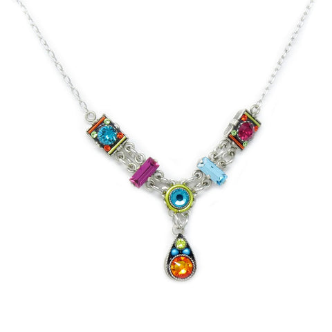 Multi Color Domas Small Y Necklace by Firefly Jewelry
