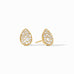 Pave Teardrop Stud Earrings in Cubic Zirconia by Julie Vos