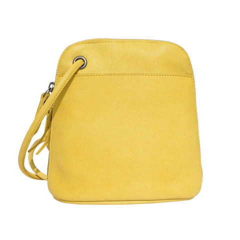 Lilly Leather Crossbody in Lemon