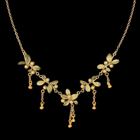 Golden Myrtle 16" Adjustable Necklace by Michael Michaud