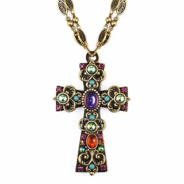 Kaleidoscope Chain Large Cross Chain Necklace