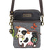 Cow Cellphone Crossbody in Black Stripe