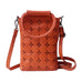 Cooper Leather Crossbody in Orange