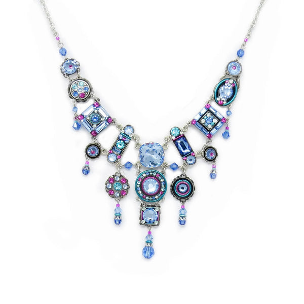 Light Blue La Dolce Vita Elaborate Necklace by Firefly Jewelry