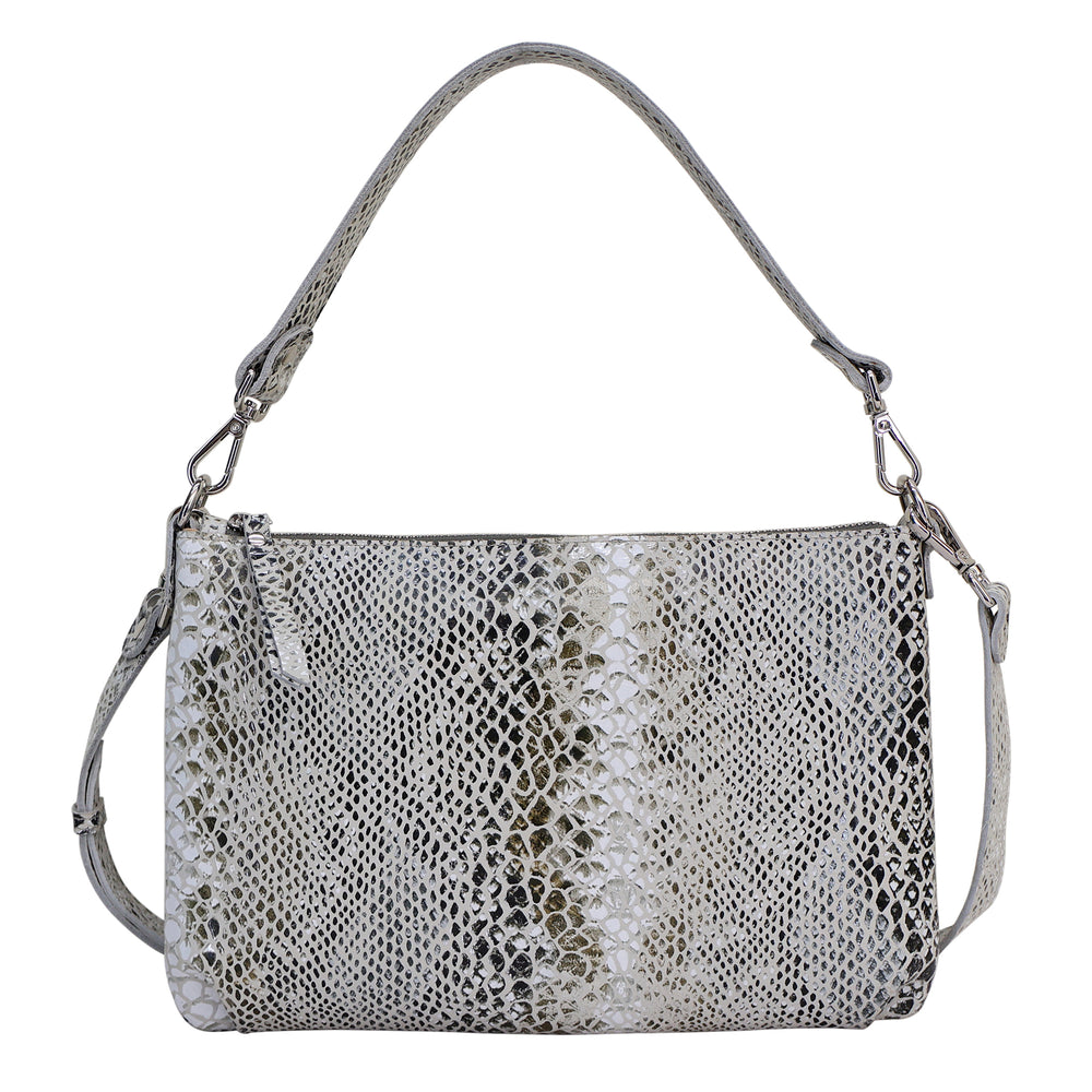 Stevie Leather Crossbody in Cobra