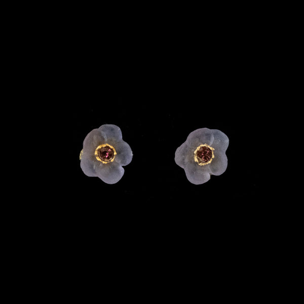 French Bouquet in Purple Stud Earrings by Michael Michaud
