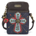 Chevron Cross Cellphone Crossbody in Navy by Chala