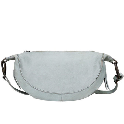 Crosby Leather Crossbody in Sky Blue