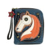 Horse Zip-Around Wallet in Navy by Chala