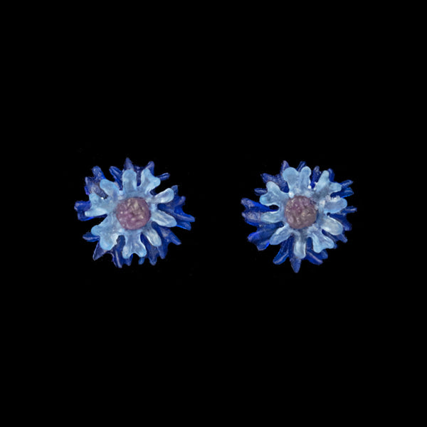 Cornflower Post Earrings by Michael Michaud