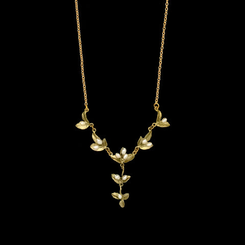 Spring Vine 16 Inch Adjustable "Y" Necklace by Michael Michaud