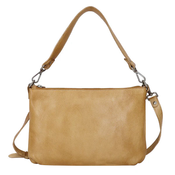 Stevie Leather Crossbody in Camel