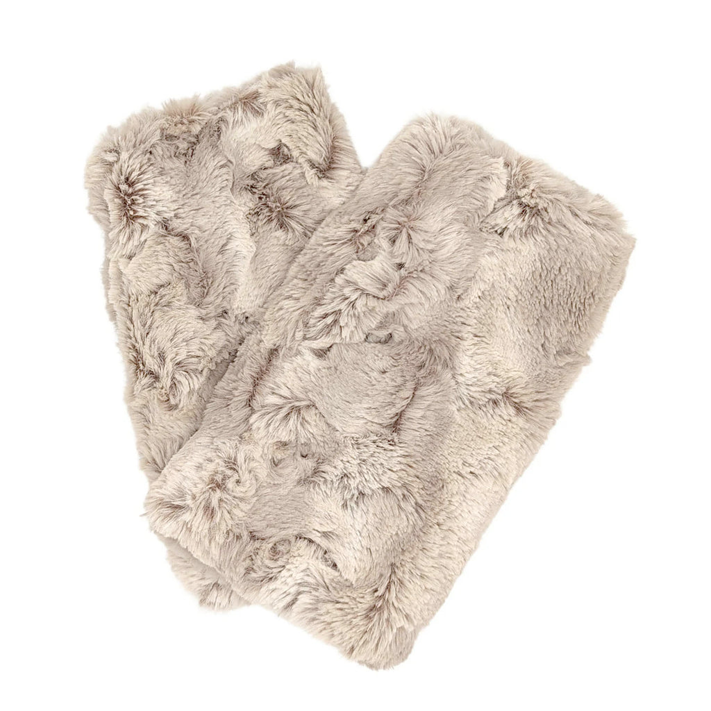 Cafe Au Lait Luxury Faux Fur Fingerless Gloves