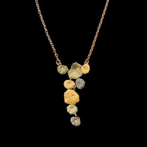 Nasturtium 16 Inch Adjustable Dainty Pendant Necklace by Michael Michaud