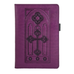 Mini Leather Portfolio - Stained Glass in Orchid