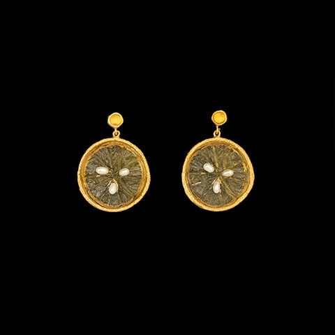 Citrus Lemon Post Earrings by Michael Michaud