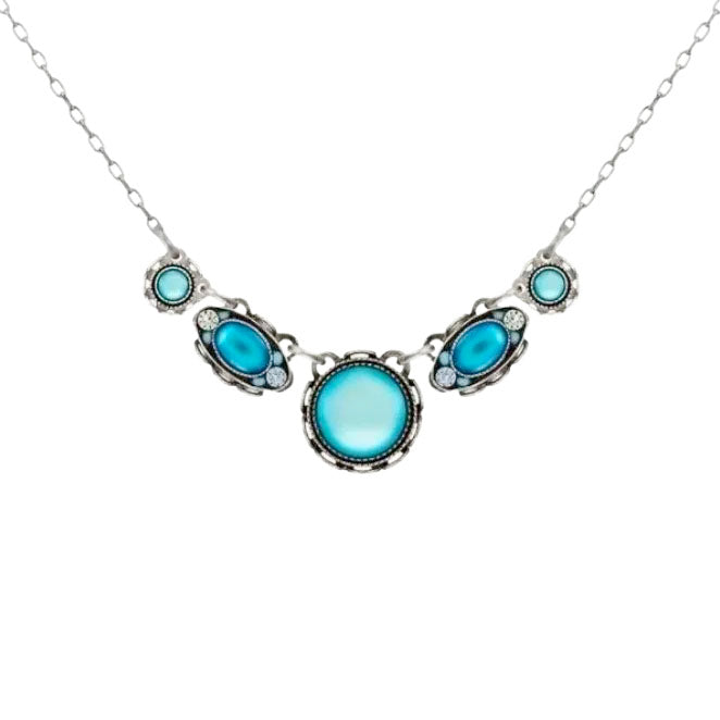 Light Blue Moonlight Petite Necklace by Firefly Jewelry