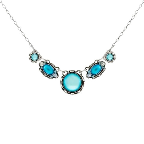 Light Blue Moonlight Petite Necklace by Firefly Jewelry