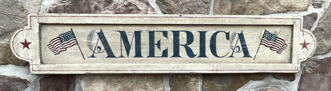 America with Flags Americana Art