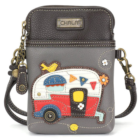 Camper Cellphone Crossbody in Gray