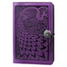 Small Leather Journal - Peacock in Orchid